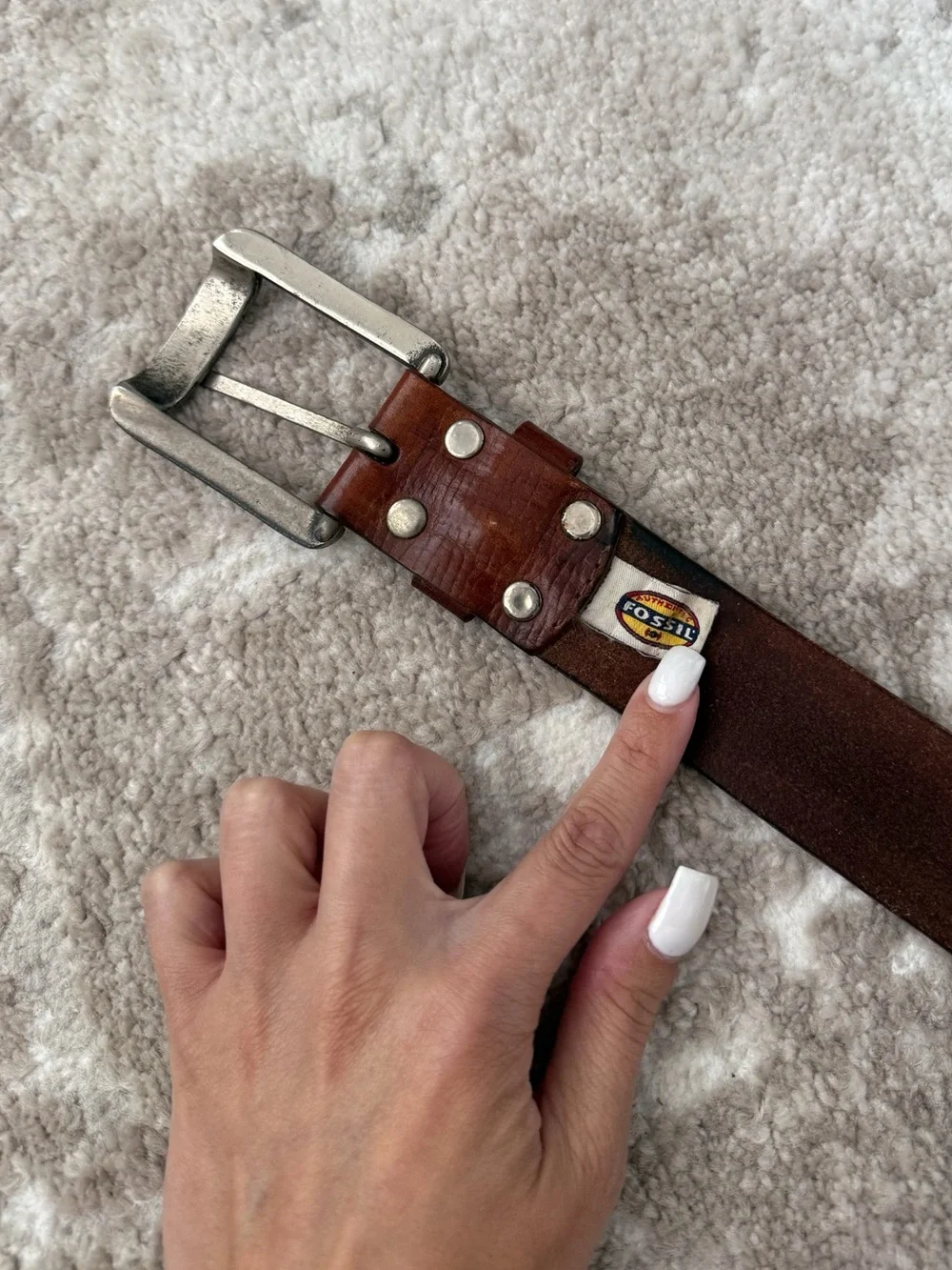 Fossil Brown Leather Belt